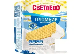 Мороженое СВЕТАЕВО пломбир ванильный в вафлях 14%